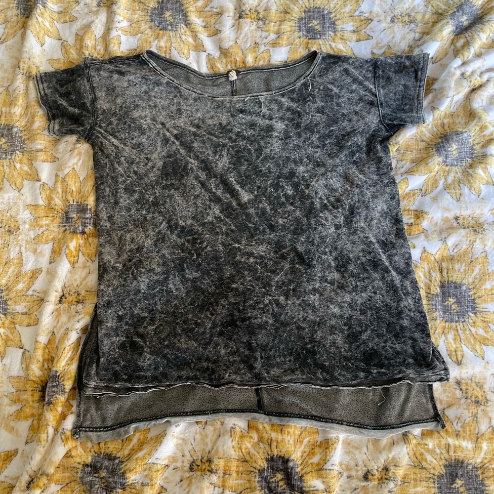 Free people crushed velvet short sleeve